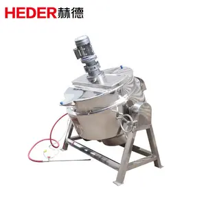 Multi food chemical jam sauce tilting blender 100L gas heating double jacketed kettle with mixer