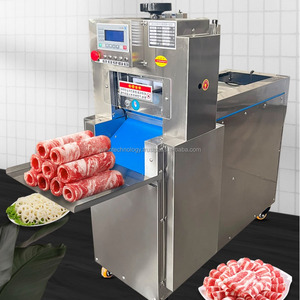 Découpeuse industrielle de viande de rouleau d'agneau et de boeuf trancheuse de viande de mouton frais trancheuse automatique de viande congelée pour Hotpot - Product Image 1