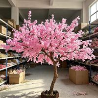 Arbre de fleurs artificielles en soie, rose, écologique, centre de table pour mariage, remise de diplôme, Halloween, Noël, Nouvel An