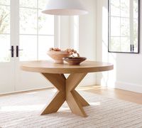 Runwood Nouvelle Arrivée Meubles de Luxe Tables à Manger Ensemble de Tables à Manger Rondes Table en Bois de Chêne Massif Extensible