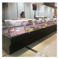 Vitrines réfrigérées d'occasion pour boucherie, comptoirs de service traiteur, réfrigérateurs de présentation de viande et de fromages