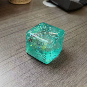 SummerRoo79 Malt Sugar Star Island Cube Teal Color with Shells and Stars Fidget Toy for Kids 8-13 Years Unisex Silicone Rubber - Product Image 3
