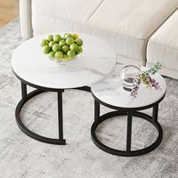 Table basse centrale de style simple Table basse gigogne Table basse ronde de luxe moderne