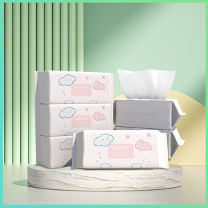 Serviettes en coton naturel doux pour le visage Jinyoubo 200x201mm 50 pièces, sûres pour bébé, démaquillant doux - Product Image 5