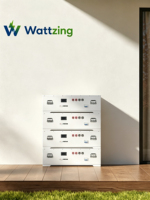 Système de stockage d'énergie domestique au lithium-ion Wattzing Stackable Split 20 kWh CE, protection IP54, communication CAN, 8000 cycles
