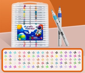 Marcadores de Gran Capacidad <span class=keywords><strong>para</strong></span> Estudiantes, Dibujo, Pintura, Graffiti, Venta Directa de Fábrica, Juego de Marcadores de Doble Punta con 80 Colores - Product Image 1