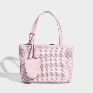 Sac à main pour femme, mini sac fourre-tout en PU, style vintage, tressé, fermeture éclair, portable, multifonctionnel, rangement pour <span class=keywords><strong>lunettes</strong></span>, polyester - Product Image 3