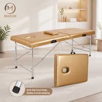 Table de soin spa pliable professionnelle moderne avec cadre en acier inoxydable, éponge haute densité, durable, confortable et portable pour salon