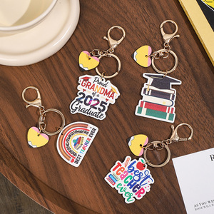 Nuevas Joyas <span class=keywords><strong>de</strong></span> Madera con Estampado para <span class=keywords><strong>el</strong></span> Día del Maestro y <span class=keywords><strong>la</strong></span> Temporada <span class=keywords><strong>de</strong></span> Regreso a Clases, Adornos <span class=keywords><strong>de</strong></span> Lápiz y Colgantes - Product Image 1