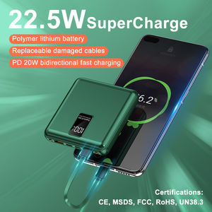 พาวเวอร์แบงค์ความจุสูง 10000 มิลลิแอมป์ สำหรับโทรศัพท์ พร้อมสายชาร์จ 3 เส้น พาวเวอร์แบงค์ขนาดเล็กพกพาสะดวก 10000 มิลลิแอมป์ - Product Image 6