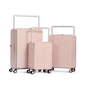 Chiết Giang PP Vali sang trọng Bộ 3 cái không thể phá vỡ thân thiện với môi nhôm xe đẩy hành lý với built-in TSA khóa - Product Image 2