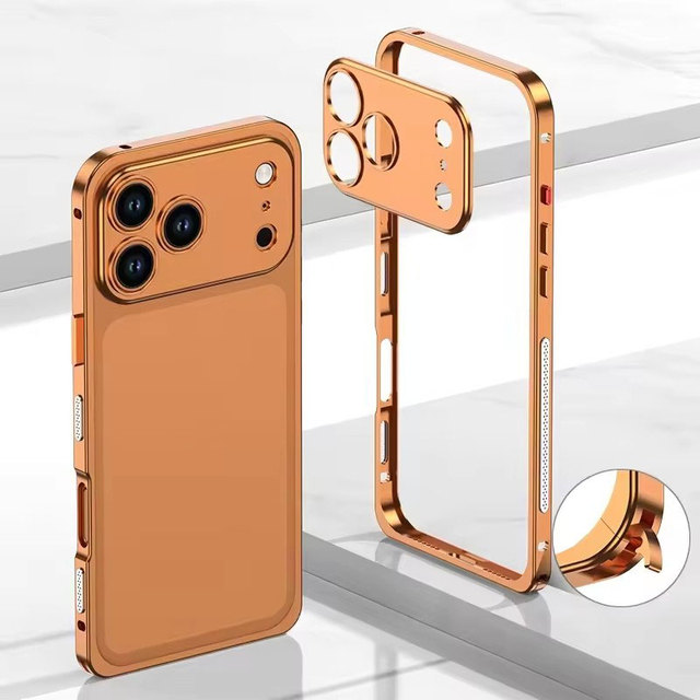 High-end Metal Phone Case for IPhone 17 17 Pro 17 Pro Max 17 Air Detachable Lens Cover & Heat Dissipation Phone Case