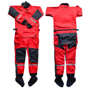 Traje de Rescate Acuático Seco Rojo de 3.0mm, Impermeable, para Hombre Adulto, de una Pieza - Product Image 5