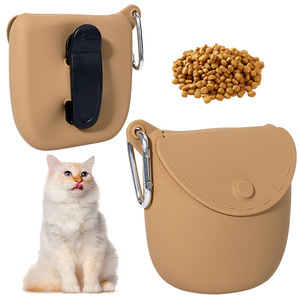 Sac à friandises pour chien Zenidoo, en silicone, à fermeture ouverte, portable, pour l'entraînement, à porter à la taille, pour extérieur, pochette à friandises pour chiot, récompense alimentaire pour animaux de compagnie - Product Image 1