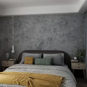 New Cheap Grey Concrete Cement Wall Paper Peel And Stick PVC Self Adhesive Wallpaper Removable Decorative For Wall