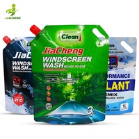 Recharge réutilisable de 1 litre Doypack sachets d'emballage avec bec verseur pour savon liquide à vaisselle en plastique PET pour détergent à lessive