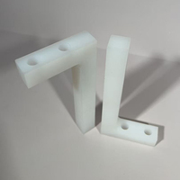 Support en forme de L en plastique POM blanc usiné CNC résistant à la chaleur sur mesure pour le support de machines industrielles