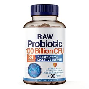 Cápsulas de Probióticos para Adultos Más Vendidas, 30 Cápsulas, Suplementos Probióticos, Cápsulas Prebióticas que Promueven la Salud <span class=keywords><strong>Intestinal</strong></span> - Product Image 1