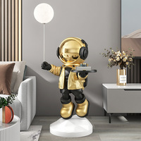 Lampe de nuit LED sur pied de 110 cm de hauteur, grande taille, décoration astronaute pour salon