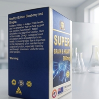 Boîte en carton personnalisée avec estampage à chaud argenté et doré pour emballage de compléments alimentaires, boîte de capsules pour produits de santé australiens