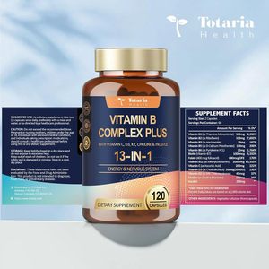 Cápsulas de Complejo Vitamínico <span class=keywords><strong>B</strong></span> 13 en 1, Suplemento Orgánico de Biotina para Adultos, Energía, Inmunidad y Salud, Venta al Por Mayor OEM - Product Image 3