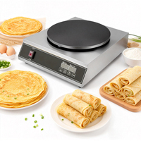 Crêpière Électrique Commerciale en Acier Inoxydable à Commande Tactile 1800W/2800W pour Cuisine Domestique et Professionnelle