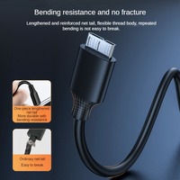 Cable Adaptador USB 3.0 Tipo A a USB 3.0 Micro B Macho, Cable de Sincronización de Datos para Disco Duro Externo HDD