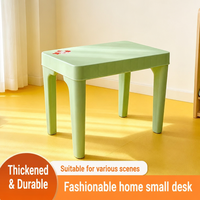 Table d'étude robuste pour enfants, légère, en plastique, coins arrondis, profil bas, pour la maternelle, chambre d'enfant, intérieur, facile à nettoyer
