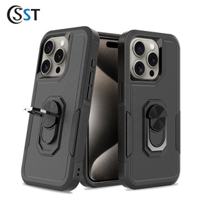 Fundas protectoras de lujo para teléfono móvil, nueva funda de anillo de <span class=keywords><strong>Amor</strong></span> de tendencia para iPhone 17 Pro Max 16 15 14 13 17 Air 8 hecha de PC + TPU - Product Image 5