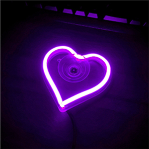 Bán buôn xe 7 Màu sắc kính chắn gió hình trái tim Led Streamer neon ánh sáng đèn <span class=keywords><strong>flash</strong></span> pin đèn trang trí với điều khiển từ xa - Product Image 1