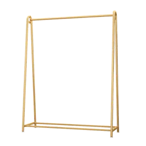 Modern Gold Clothing Store <strong>Display</strong> Free Stands Organizer Floor-Type Garment <strong>Racks</strong> Hanging Rod Iron <strong>Pipe</strong> Clothes <strong>Rack</strong> - Product Image 1