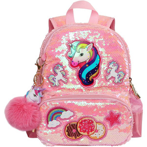 Girls,Toddler <b>Kids</b> Schoolbag Customized Unicorn Sequins <b>Backpack</b> - Product Image 1