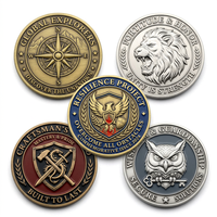Pièce de monnaie de défi personnalisée en métal rond pour souvenirs de collection, avec logo double face et revêtement époxy, vente en gros en vrac