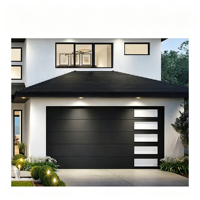 Porte de garage automatique combinée avec panneau en verre, porte de garage antivol, porte de garage élévatrice