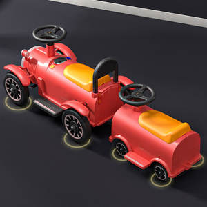 Venta caliente doble asiento niños tren eléctrico de carga niño bebé puede sentarse coches con cubo de <span class=keywords><strong>arrastre</strong></span> - Product Image 4