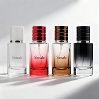 Vente en gros de flacons de parfum en verre cylindrique mat élégants de 30 ml, 50 ml, 100 ml avec gravure personnalisée, boîte d'emballage de luxe