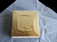 Feuille d'or imitation 16x16cm # Feuilles d'or dorées 2,5 couleurs pour panneaux de papier peint, décoration, statue, moulage