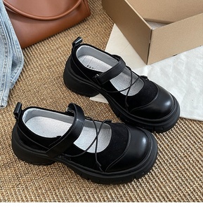 Nouvelles Chaussures Élégantes Rétro Style Ballet pour Femme, Été, à Fermeture Velcro, Bout Peu Profond, avec Talon Épais Rehaussant et Léger - Product Image 6