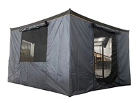 Tente de camping double couche Car Fox 270 degrés sans pieds avec parois latérales en toile, quatre saisons, une chambre et un salon, pour l'extérieur