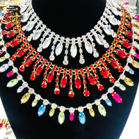 Haute qualité 6A cristal strass coupe fer verre strass frange gland chaîne pour robe de mariée et chaussures