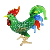 Nuovi stili soffiato a mano di vetro murano animale gallo figurine