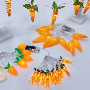 Bán hàng nóng dẫn chuỗi ánh sáng chuỗi cà rốt hình dạng cho mùa phục sinh trang trí đèn giáng sinh - Product Image 1