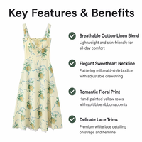 Robe plissée élégante d'été pour femme, style corset, coupe trapèze, bretelles spaghetti, jaune pâle, fluide, longueur midi, en Spandex et Cachemire, vente en gros