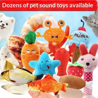 Pluche hond Franse bulldog bijtbestendig bal touw geluidsspeelgoed met fruit cartoon dierenpatroon voor katten en honden