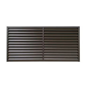 Clôture en aluminium à lamelles abordable, <span class=keywords><strong>protection</strong></span> solaire et prévention de la rouille, couleur crème/noir/gris, clôture d'intimité sur mesure de 1,8/2 m de hauteur - Product Image 1