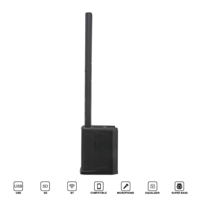 Sistema de PA Profesional de Columna Activa de 1200W - 12x2.75" Rango Completo de Medios + Amplificador Inalámbrico Clase D |   Bocina HD con Sonido de Alta Definición para Exteriores/Karaoke