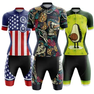 HIRBGOD Sommer weibliches Fahrrad hemd Fahrrad bekleidungs set Jersey Roadbike Rad trikot Kurze Sport reitshorts