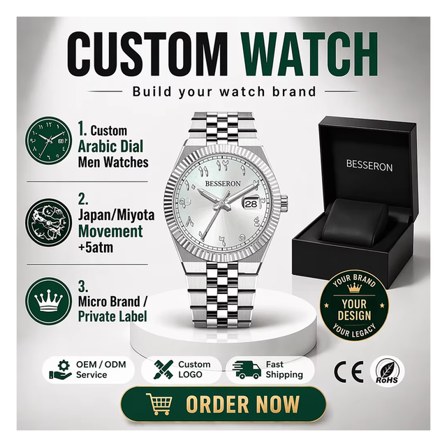 Custom Quartz Montre Pour Hommes Stainless Steel Japan Movt Interchangeable Strap Private Label Watch Supplier For New Brands