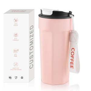 Emode Gobelet isolé en acier inoxydable de 12oz, tasse à café sous vide à double paroi avec couvercles, tasses en métal de taille personnalisée - Product Image 2