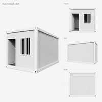 Maison conteneur modulaire préfabriquée de 20 pieds, bureau, dortoir, démontable, à emballage plat, avec aménagement personnalisable moderne et panneaux sandwich en acier